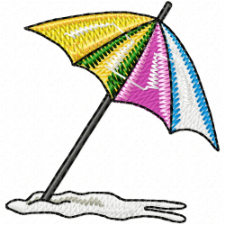 Umbrella Embroidery Design 3 Umbrella Embroidery Design 3